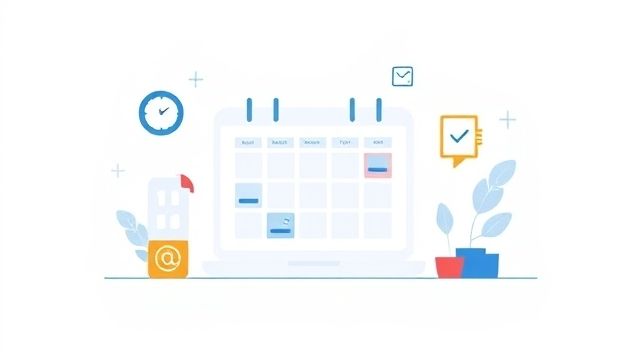 Illustration of scheduling and calendar management